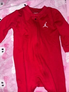 Red Baby One-Piece Footie Pajama by Jordan